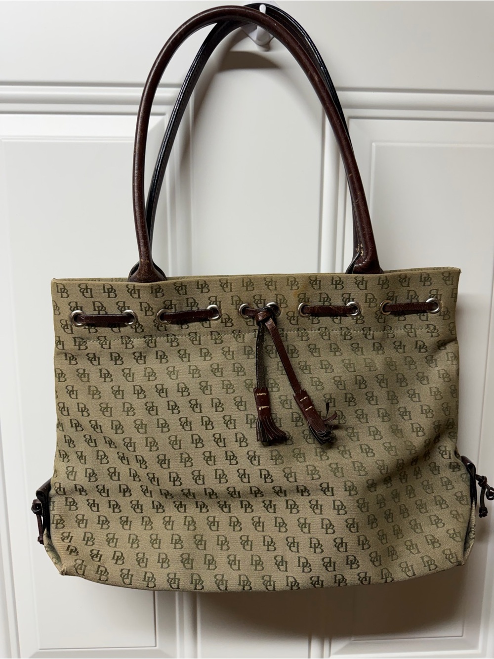 Dooney & Bourke Brown Signature Canvas Tote Bag